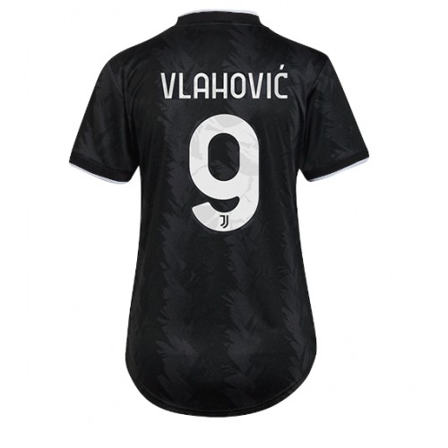 Juventus Dusan Vlahovic #9 Bortedrakt Kvinner 2022-23 Kortermet Juventus Dusan Vlahovic #9 Bortedrakt Kvinner 2022-23 Kortermet